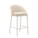 Eamy-baarituoli, beige keinonahka/saarni, K 65 cm