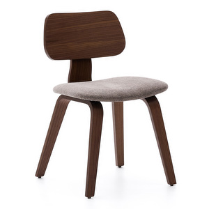 Gena Chair, Walnut / Chenille Fabric Light Brown