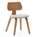 Gena Chair, Oak / Chenille Fabric Beige