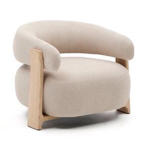 Granite-nojatuoli, beige chenille / saarni