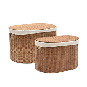 Indali-rottinkikorit, ⌀ 50 cm / ⌀ 55 cm, 2 kpl