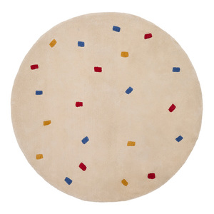 Luli-matto, valkoinen / monivärinen, ⌀ 120 cm