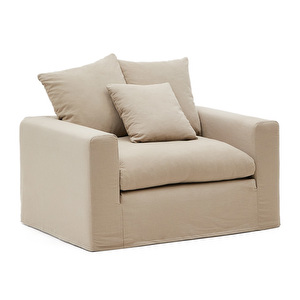 Nora-nojatuoli, taupe, L 140 cm