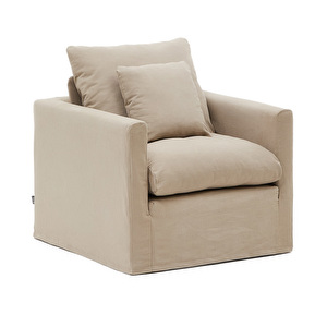 Nora-nojatuoli, taupe, L 92 cm