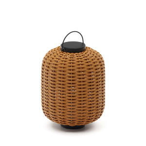 Saranella-pöytävalaisin, ruskea polyrottinki, K 37 cm