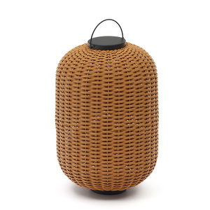 Saranella-pöytävalaisin, ruskea polyrottinki, K 55 cm
