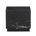 Sorein Side Table, Black Marble, 40 x 40 cm