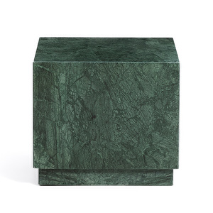 Sorein Side Table, Green Marble, 40 x 40 cm