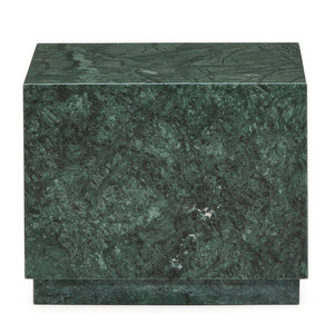 Sorein Side Table, Green Marble, 50 x 50 cm