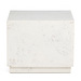 Sorein Side Table, White Marble, 50 x 50 cm