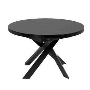 Vashti -jatkettava ruokapöytä, musta, 120/160 cm
