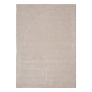 Lineal Poem -matto, beige, 140 x 200 cm