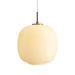 VL45 Radiohus -riippuvalaisin, Pale Yellow / messinki, ⌀ 25 cm
