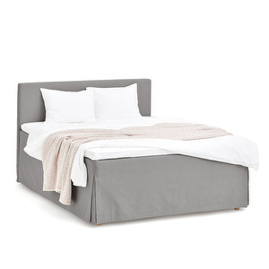 Aurea-sänky, 160 x 200 cm, Basic-pääty / Full-Skirt Caleido-kangas iron