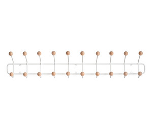 Bill Horizontal Coat Rack, White, L