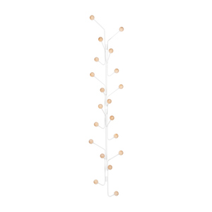 Bill Vertical Coat Rack, White/Birch