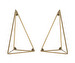 Pythagoras Brackets, Brass Matte, Set of 2