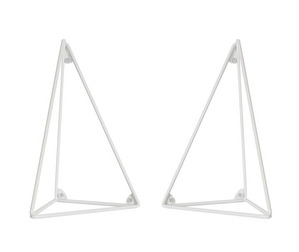 Pythagoras Brackets, White, Set of 2