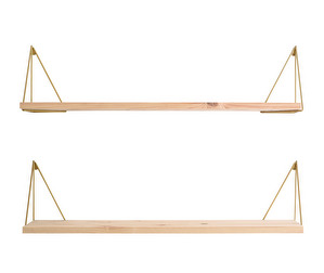 Pythagoras Play -seinähyllyt, pine/brass