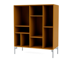 Compile Shelf, Amber, Chrome Legs