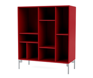 Compile Shelf, Beetroot, Chrome Legs