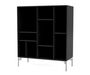 Compile Shelf, Black, Chrome Legs