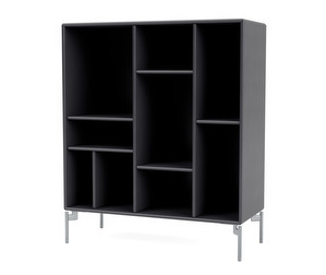Compile Shelf, Coal, Chrome Legs