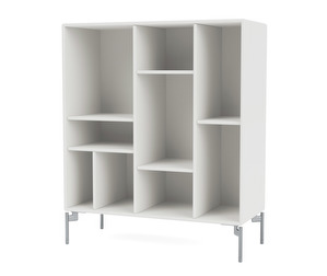 Compile Shelf, White, Chrome Legs