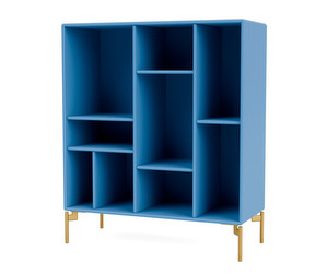 Compile Shelf, Azure, Brass Legs