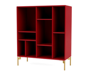 Compile Shelf, Beetroot, Brass Legs