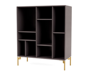 Compile Shelf, Coffee, Brass Legs