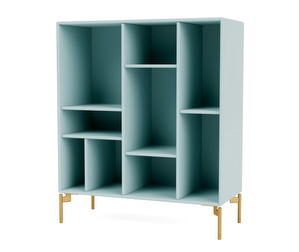 Compile Shelf, Flint, Brass Legs