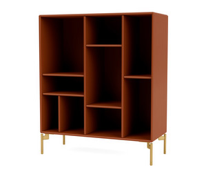 Compile Shelf, Hazelnut, Brass Legs
