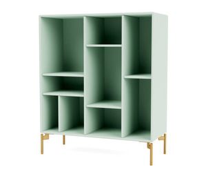 Compile Shelf, Mist, Brass Legs