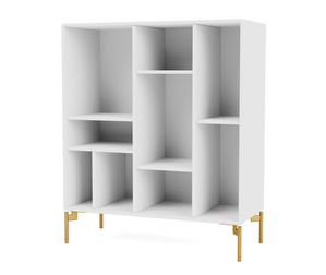 Compile Shelf, New White, Brass Legs