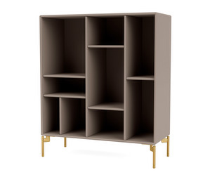 Compile Shelf, Truffle, Brass Legs