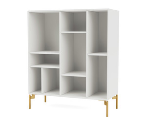 Compile Shelf, White, Brass Legs