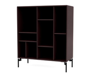 Compile Shelf, Balsamic, Black Legs