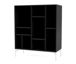 Coat Shelf, Black, White Legs