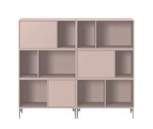 Flutter Bookshelf, Mushroom, Chrome Legs