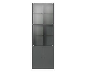 Rise Vitrine, Anthracite, Plinth 3 cm