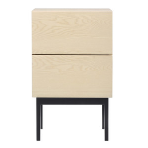 Laine Bedside Table, White Lacquered Ash, H 65 cm Laine Bedside Table, White Lacquered Ash, H 65 cm