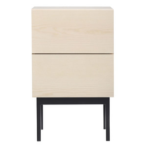 Laine Bedside Table, White Lacquered Ash, H 65 cm Laine Bedside Table, White Lacquered Ash, H 65 cm