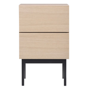Laine Bedside Table, White Lacquered Oak, H 65 cm Laine Bedside Table, White Lacquered Oak, H 65 cm