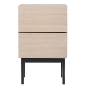 Laine Bedside Table, White Lacquered Oak, H 65 cm Laine Bedside Table, White Lacquered Oak, H 65 cm