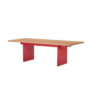 Modus-ruokapöytä, tammi/punainen, 200 x 90 cm Modus-ruokapöytä, tammi/punainen, 200 x 90 cm