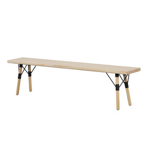 Penkki54, mänty/musta, L 180 cm