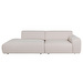 Nap-sohva, Neve-kangas beige, L 262 cm / vasen avopääty