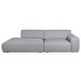 Nap-sohva, Neve-kangas harmaa, L 262 cm / vasen avopääty