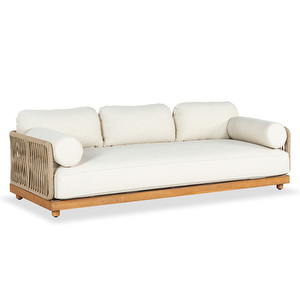 Boga-sohva, beige / akaasia, L 240 cm